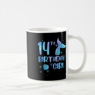14th Birthday Girl Mermaid 14th Toddlers Back To S Coffee Mug