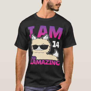 14th Birthday Llama 14 Years Old Awesome Since 200 T-Shirt
