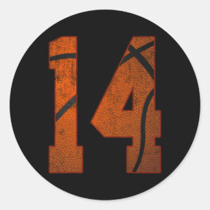14th Birthday Party Fourteen 14 Year Old Bysketbyl Classic Round Sticker