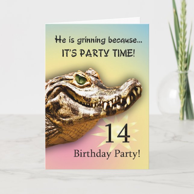 14th Birthday Party Invitation Card (Front)