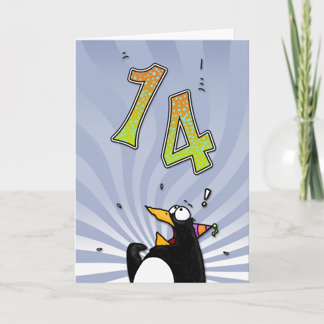 14th Birthday - Penguin Surprise Card (Front)