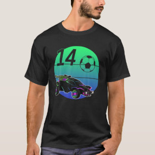 14Th Birthday Retro Style Rocket RC Soccer Car Lea T-Shirt