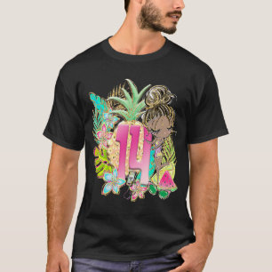 14th Birthday Summer Pool Party Beach Vacation Bla T-Shirt