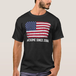 14th Birthday  Vintage  Awesome Since 2008 T-Shirt