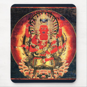 14th century Buddhist Aizen Myoo Painting Mouse Pad