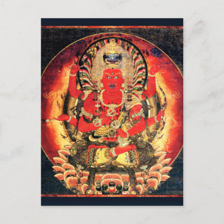 14th century Buddhist Aizen Myoo Painting Postcard