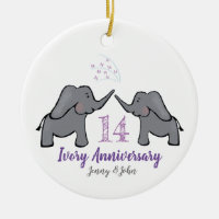 14th purple ivory elephant anniversary