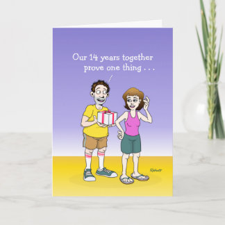 14th Wedding Anniversary Card for Wife