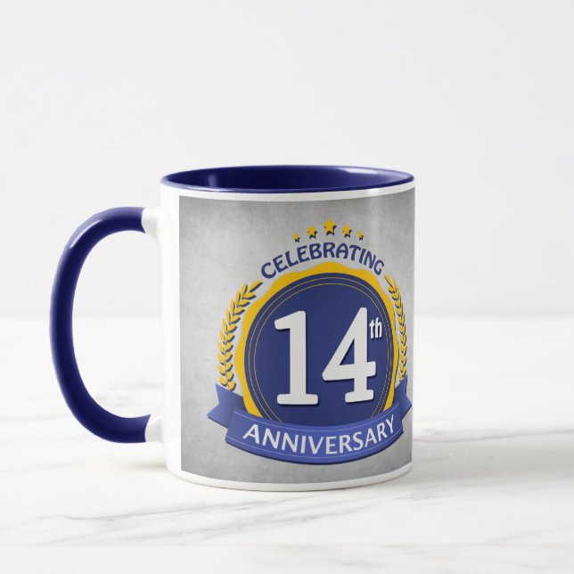 14th Wedding Anniversary Coffee Mug (Left)