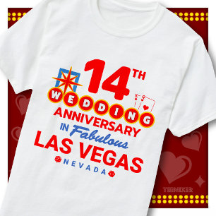 14th Wedding Anniversary Fabulous Las Vegas Couple T-Shirt