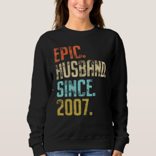14th Wedding Anniversary For Him Epic Husband Sinc Sweatshirt