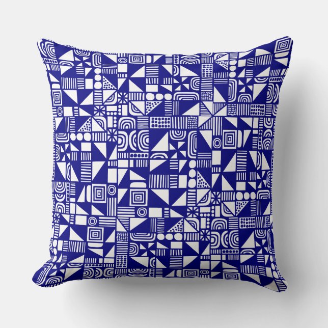 150215v2 - Dark Blue Throw Pillow (Front)
