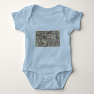 1507 Martin Waldseemuller World Map Baby Bodysuit