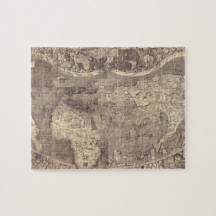 1507 Martin Waldseemuller World Map Jigsaw Puzzle