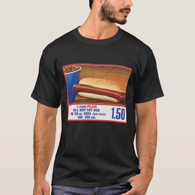 150 FOODCOURT HOT DOG SHIRT vintage (Front)