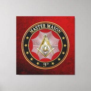 [150] Master Mason - 3rd Degree Square & Compasses Canvas Print