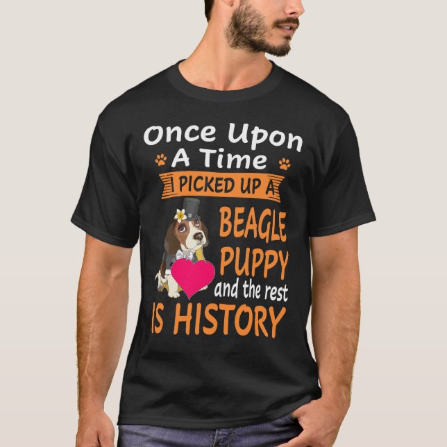 150 One Upon A Time -  Beagle Puppy T-Shirt (Front)
