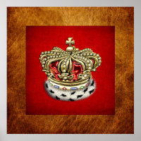 [150] Prince [King] Royal Crown [Fur+Gold][Red]