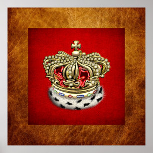 [150] Prince [King] Royal Crown [Fur+Gold][Red] Poster