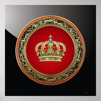 [150] Prince-Princess King-Queen Crown [Belg.Gold] Poster