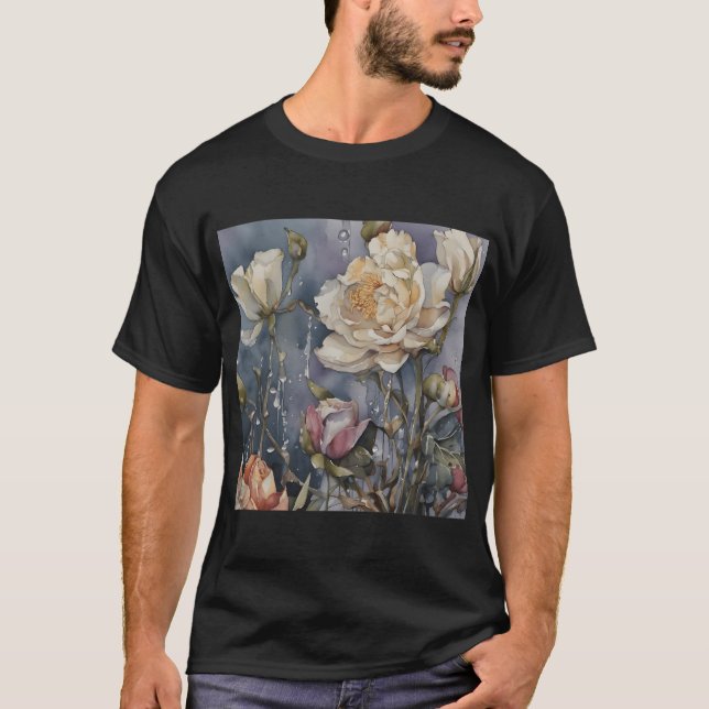 151 Melting Flowers Surreal Art 3 T-Shirt (Front)