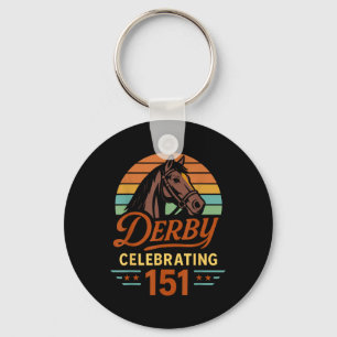151th Horse Racing Derby Day Celebrating 151 Years Keychain