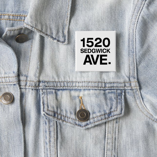 1520 SEDGWICK AVE. 2 INCH SQUARE BUTTON (In Situ)