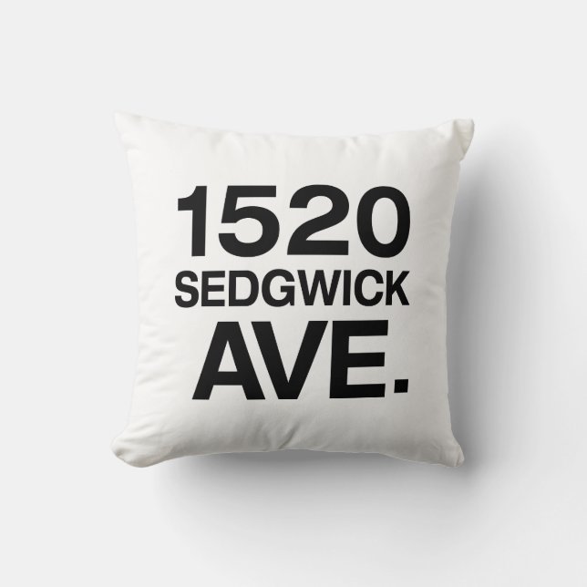 1520 SEDGWICK AVE. THROW PILLOW (Front)