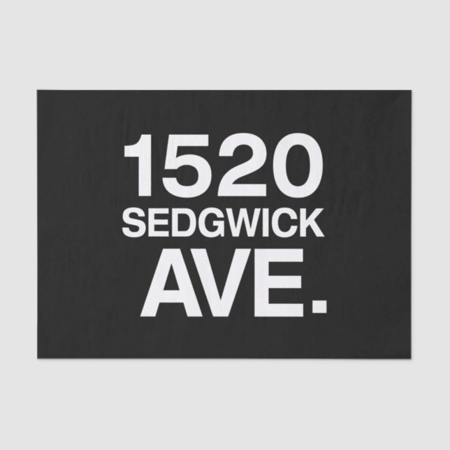 1520 SEDGWICK AVE. TISSUE PAPER (Front)