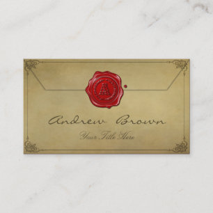 [154] AA Monogram [Wax Seal] Business Card