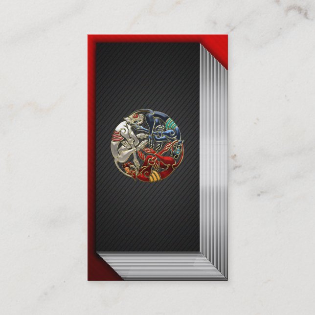 [154] Celtic Sacred Art - Three Dogs Business Card (Front)