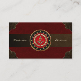 [154] Masonic Square and Compasses [3rd Degree] Business Card