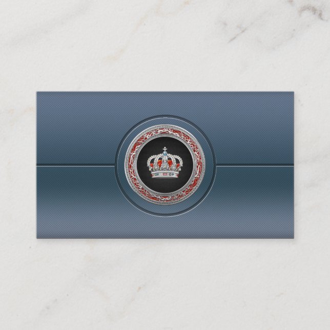 [154] Prince-Princess King-Queen Crown [Silver] Business Card (Front)