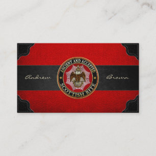 [154] Scottish Rite Double-headed Eagle Business Card