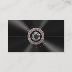 [154] Serpent God Quetzalcoatl [Silver] Business Card