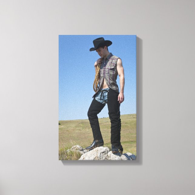 15605-RA Cowboy Canvas Print (Front)