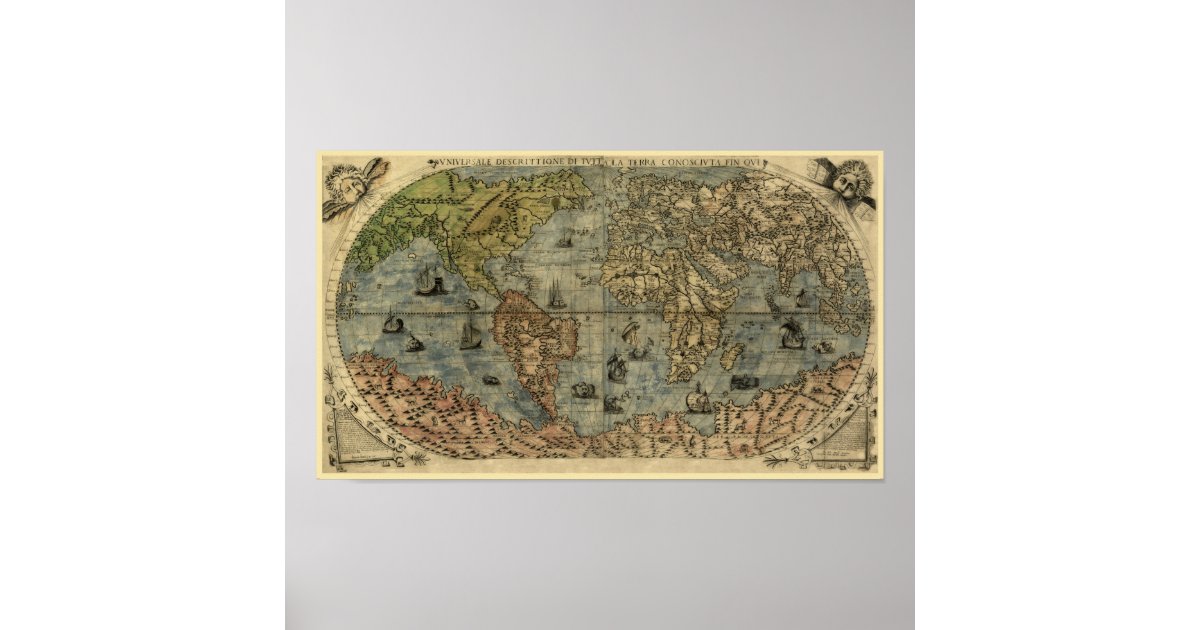Карта бертелли 1565