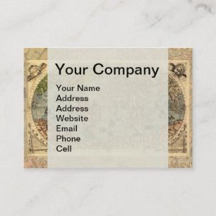 1565 Forlani AntiquevWorld Map Renaissance  Business Card