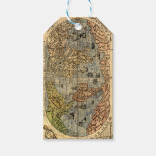 1565 Forlani AntiquevWorld Map Renaissance  Gift Tags