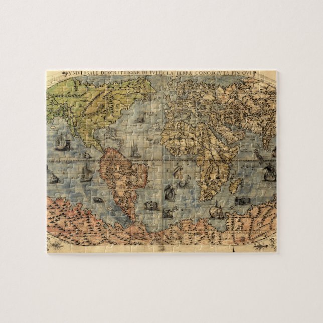 1565 Forlani AntiquevWorld Map Renaissance  Jigsaw Puzzle (Horizontal)
