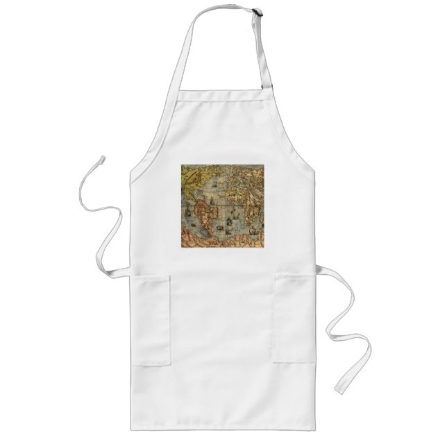 1565 Forlani AntiquevWorld Map Renaissance  Long Apron (Front)