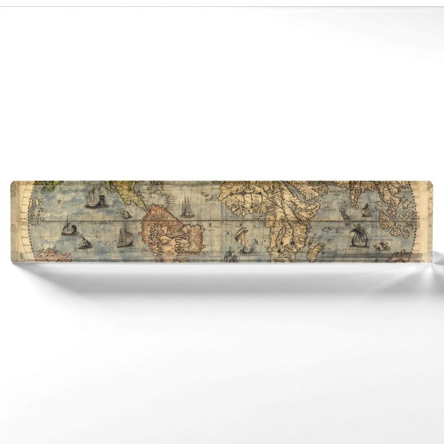 1565 Forlani AntiquevWorld Map Renaissance  Nameplate (Front)