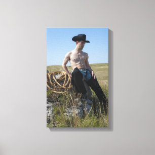 15693-RA Cowboy Canvas Print