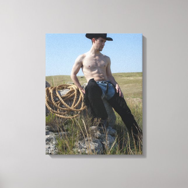 15693-RA Cowboy Canvas Print (Front)