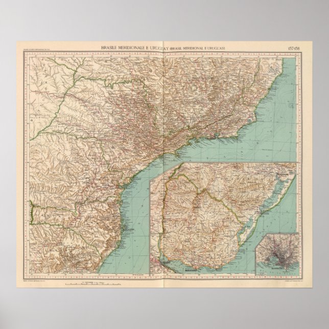 15758 Southern Brazil, Uruguay Poster (Front)