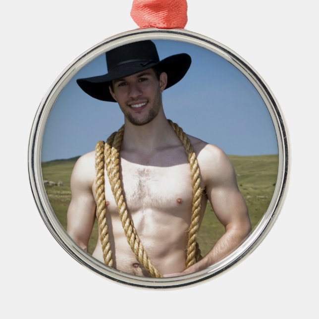 15867-RA Cowboy Metal Ornament (Front)