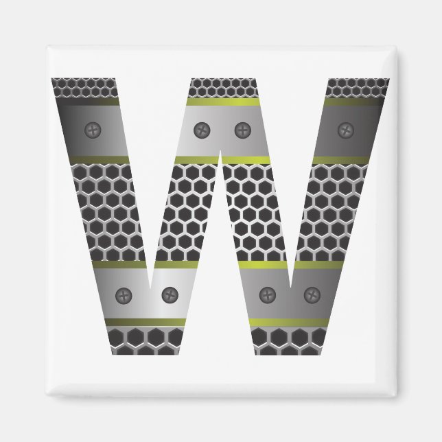 1586Metal letter W Magnet (Front)