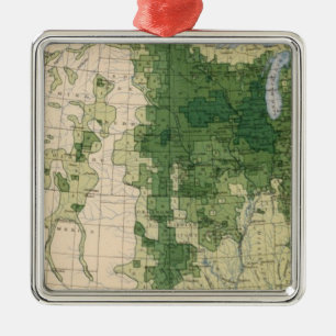 158 Oats/sq mile Metal Ornament