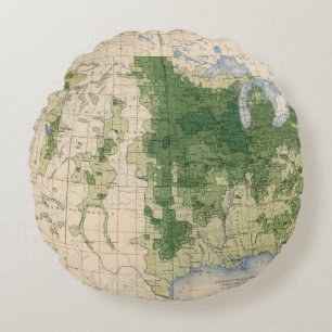 158 Oats/sq mile Round Pillow