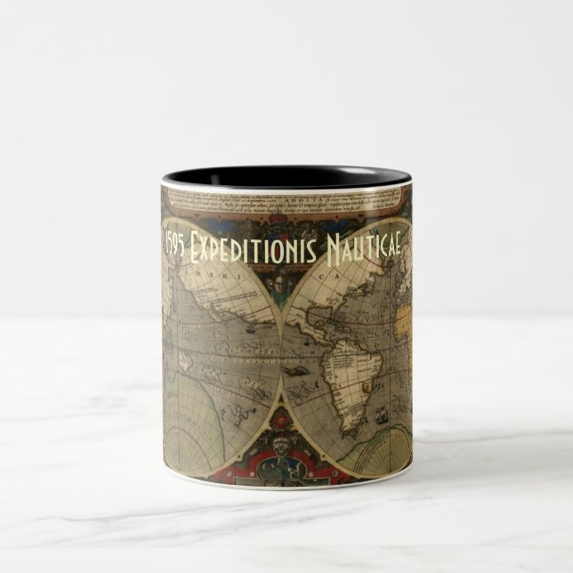 1595 Expeditionis Nauticae Two-Tone Coffee Mug (Center)